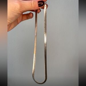 NEW 18k filled herringbone necklace, 16 inches length